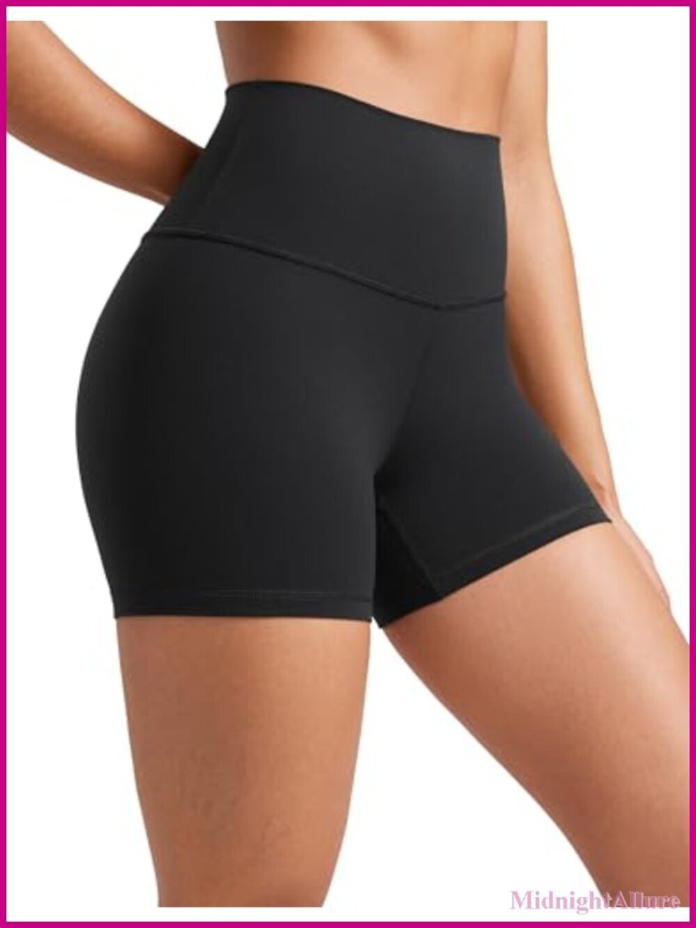 Extremely Soft Gentle Compression High Waisted Biker Shorts 4" Inseam